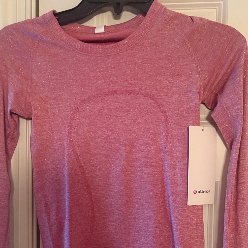 Lululemon Pink Swiftly tech  Long Sleeve Athletic Top
